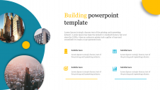 A Four Noded Building PowerPoint Template Presentation